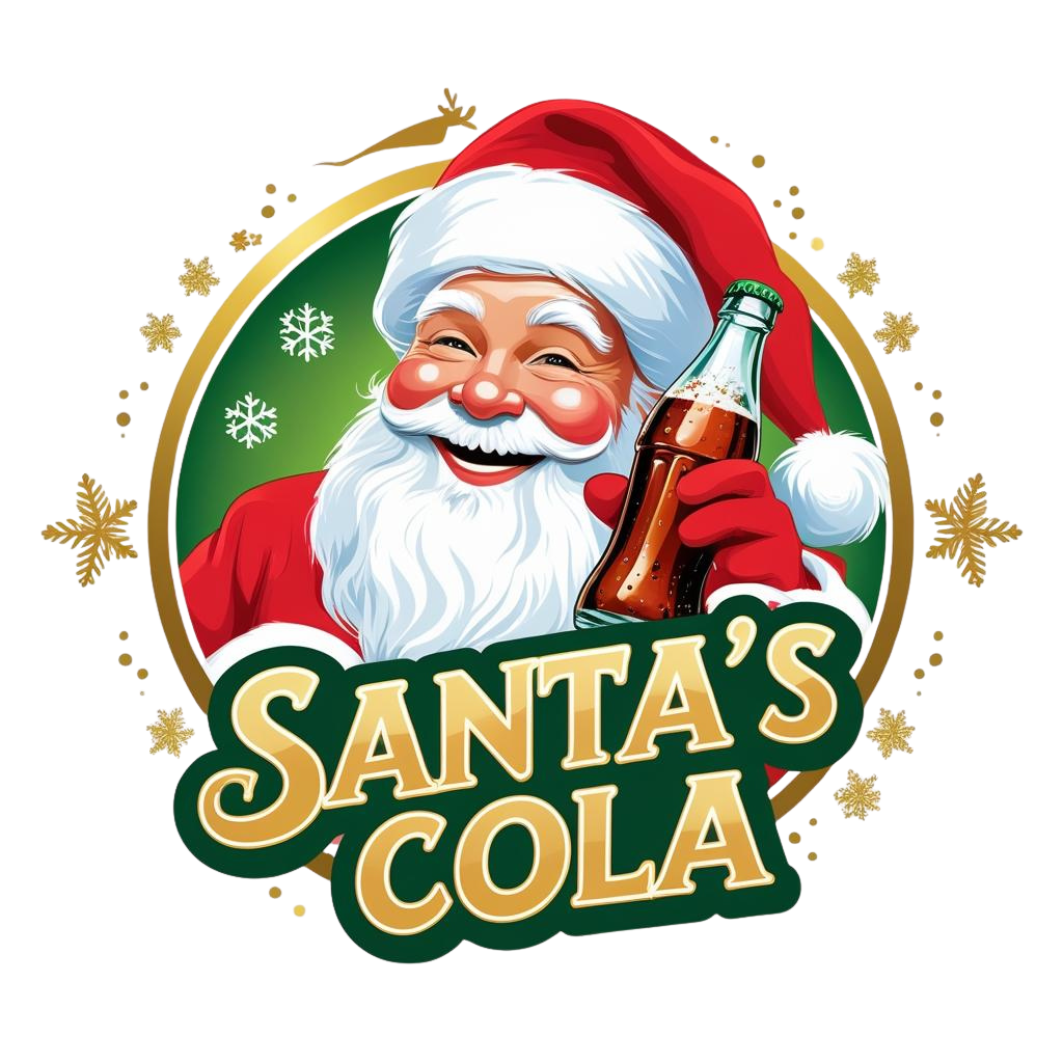 Festive 'Santa's Cola' Logo with Santa.png