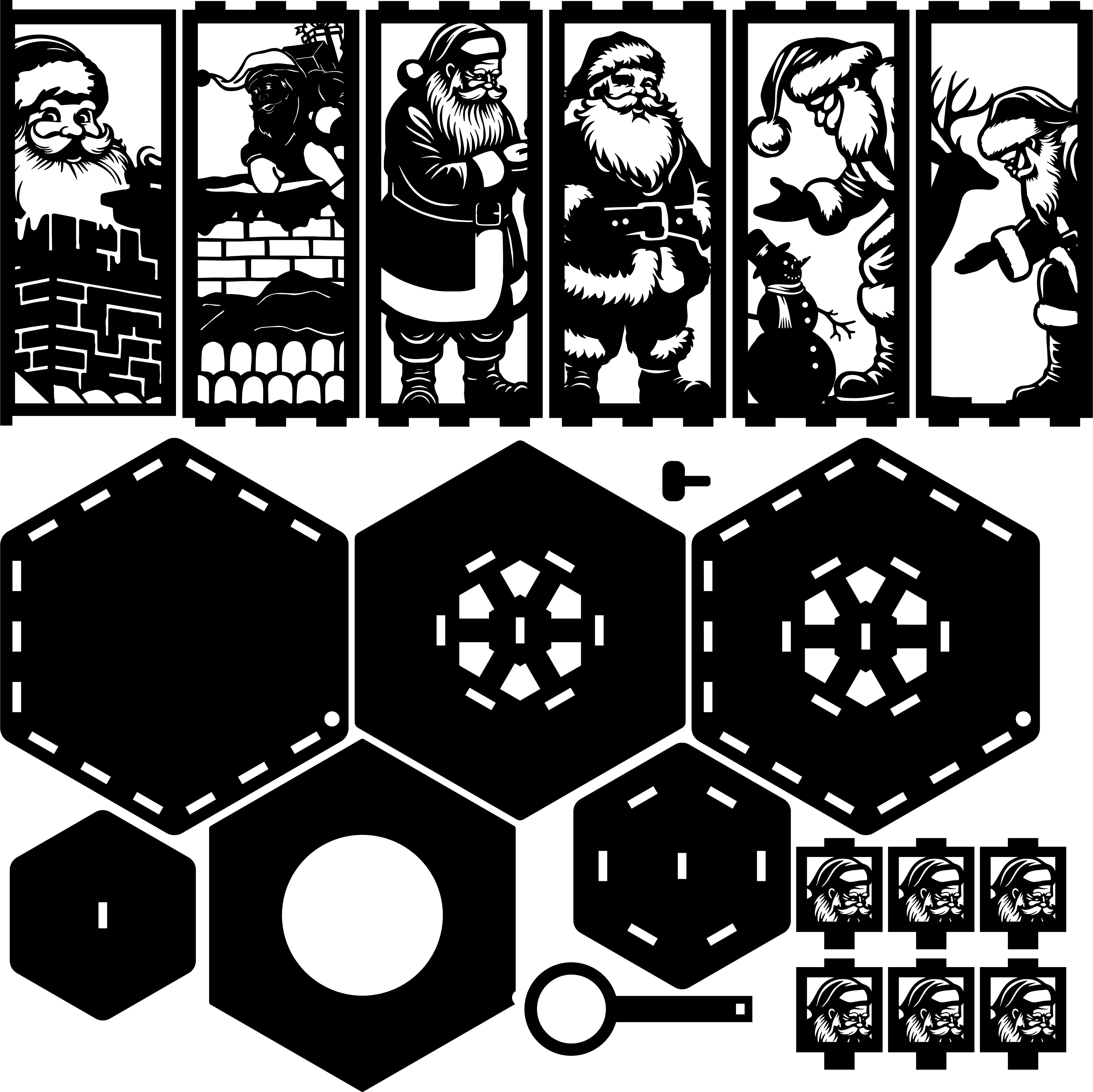 Santa Lantern SVG.png