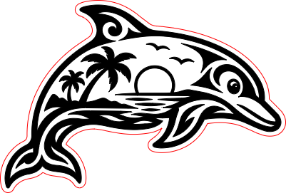 Dolphin Tribal Beach Scene.xs