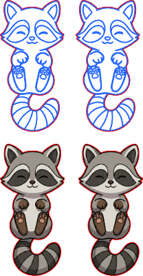 Cute Raccoon earrings.xs