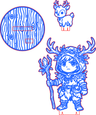 forest druid with Deer pet.xs