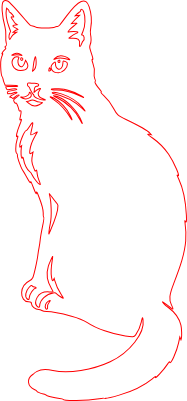 Chat découpe sur acrylique.xs