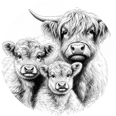 highland cows cork coasters.xs
