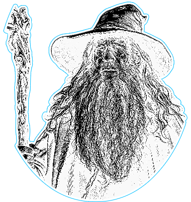 PAINTED MDF ENGRAVED GANDALF.xs