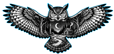 Owl Scenic on leather.xs