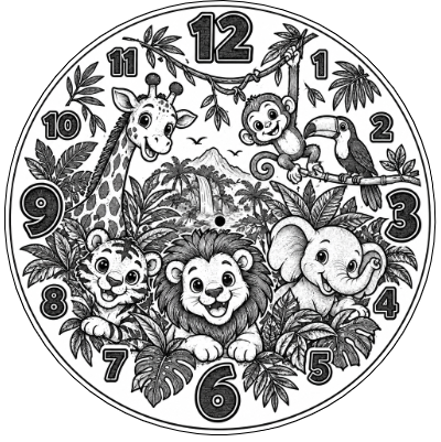 horloge jungle.xs