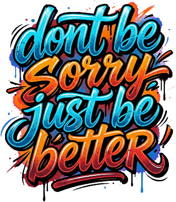 dont be sorryu just be better.xs