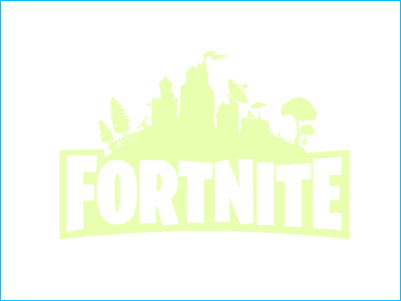 deco Fortnite graver coupé papier noir.xs