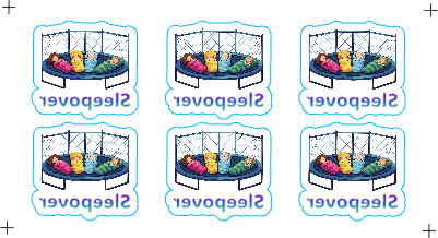 Campout Sleepover Tattoo Stickers.xs