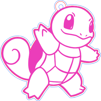 Squirtle Acrylic Key Chain.xs
