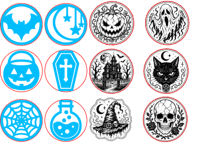 Spooky Coasters Set of 12 - Series 1.xs