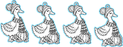 engraved goose earring.xs