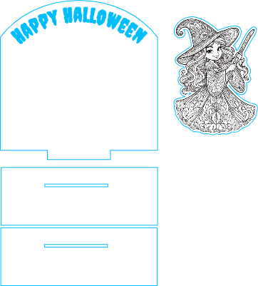 Happy Halloween detailed witch sign.xs