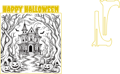 Happy Halloween spooky house sign.xs