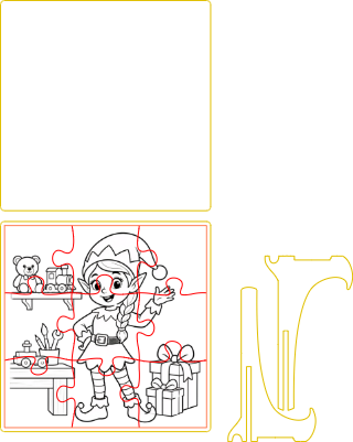 Female Elf puzzle frame.xs