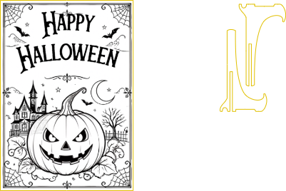 Spooky happy Halloween sign.xs