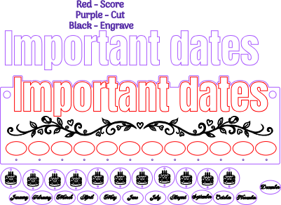 Calendar hangining dates.xs