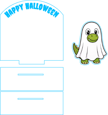 Happy halloween print then cut dino ghost.xs