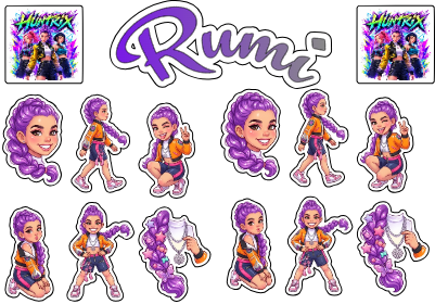 K-pop Rumi stickers.xs