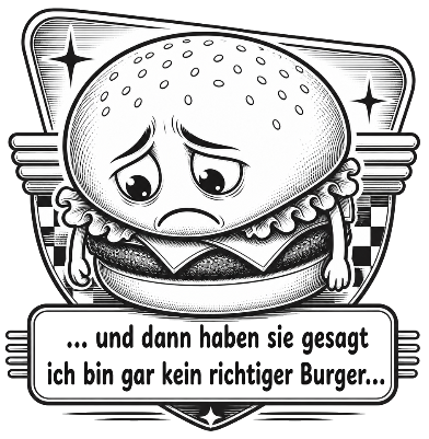trauriger Burger für Glosche im Retro Diner Stil.xs
