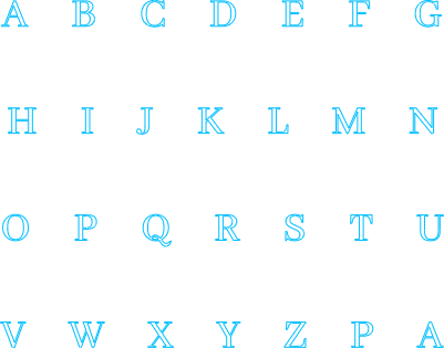 Letters on Pista Shell.xs