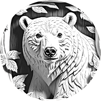 3D Wooden Bear.xs
