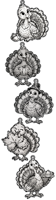 Niedliche Thanksgiving-Truthahn-Schlüsselanhänger.xs