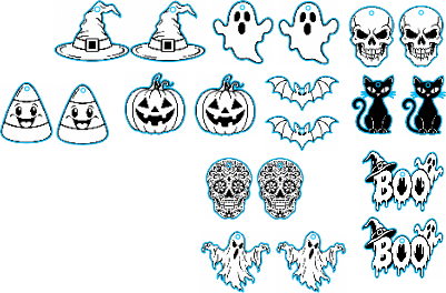 Halloween Earrings X10.xs