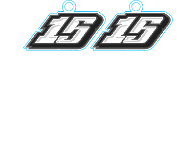 Custom race number ear rings.xs