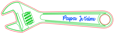 Clés a molette Papa je taime.xs