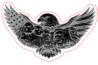 Patriotic Eagle With Mount Rushmore Magnet.xs