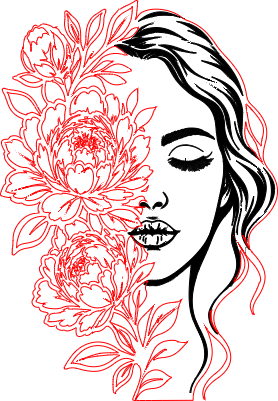 Visage Femme Fleurs.xs
