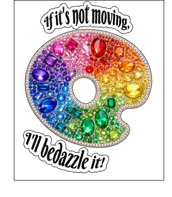 Rainbow Rhinestone Palette with quote.xs
