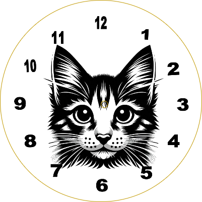 pendule chat.xs