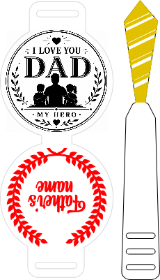 I Love You Dad – Leather Tie Keychain.xs
