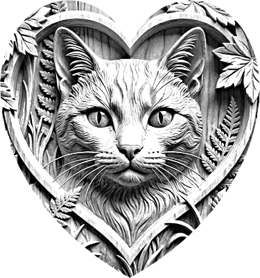 Cat in a heart.xs