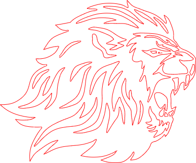 Roaring Lion Wall Art.xs