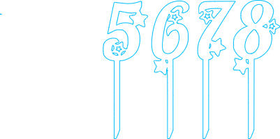 Chiffres de 0 à 9 pour décoration anniversaire.xs