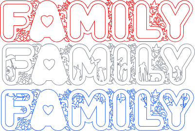 Multi layered family sign.xs