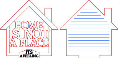 HOME IS NOT A PLACE ITS A FEELING SIGN.xs