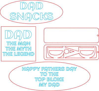 Coaster Bookmark and Snacks Sign For Dad.xs