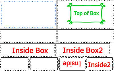 A two piece box where top slips over the bottom.xs