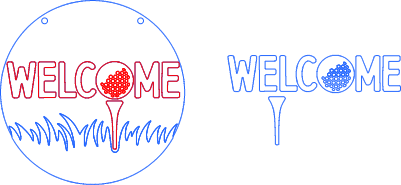 Welcome Golfers Door Sign.xs
