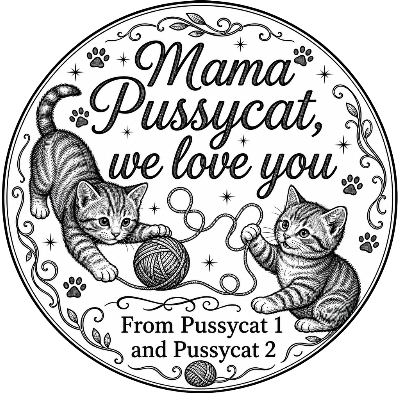 Mama Pussycat and kittens.xs