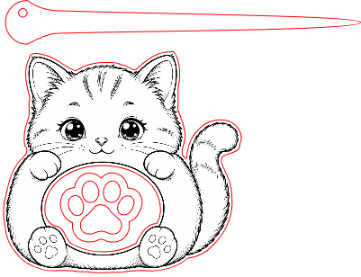 barette chat.xs