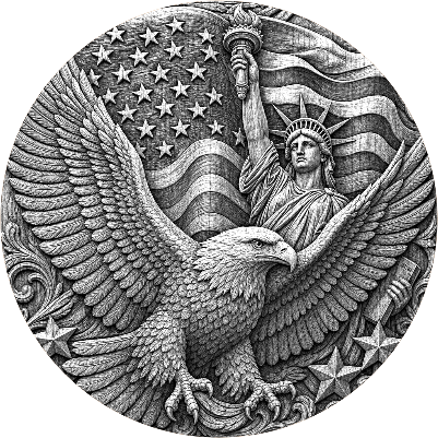 murica logo deep engraving pu leather.xs