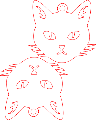 Earring cat 21mm.xs