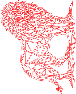 Löwe Polygon LineArt.xs