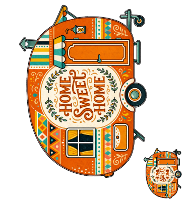Caravane ronde Home Sweet Home.xs