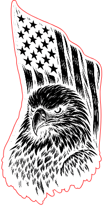 Bald Eagle and American Flag.xs